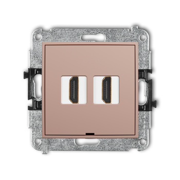 KARLIK ICON 62IHDMIBO-6 Mechanizm gniazda podwójnego HDMI 2.1, 8K, bez pola opisowego