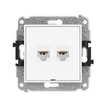 KARLIK MINI MGKBO-8 Gniazdo komputerowe podwójne 2xRJ45