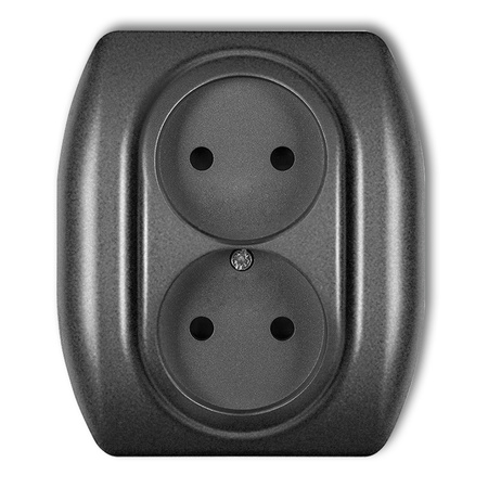 KARLIK TREND 11GP-2p  Gniazdo podwójne bez uziemienia 2x2P (przesłony torów prądowych)