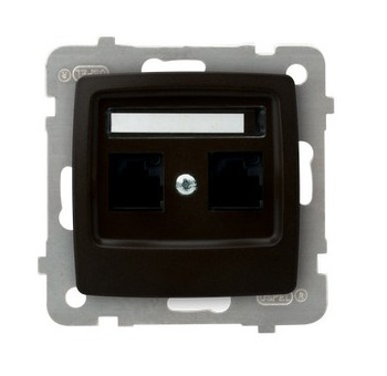 OSPEL KARO GPK-2S/K/m/40 Gniazdo komputerowe podwójne, kat. 5e MMC