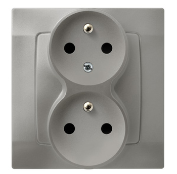 OSPEL KARO GP-2SC/43 Gniazdo podwójne z/u, niezamienność faz, kompletne