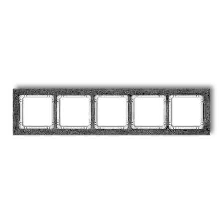 KARLIK DECO 11-0-DRB-5 Ramka uniwersalna pięciokrotna - beton (ramka: antracytowa; spód: biały)