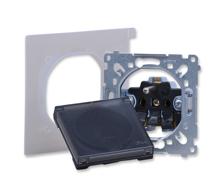 Kontakt Simon 55 tgz1bcz.01/149a gniazdo bryzgoszczelne z uziemieniem IP44