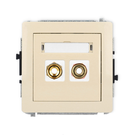 KARLIK DECO 1DGG-4 Gniazdo głośnikowe pojedyńcze (typu banan - czerwony i czarny