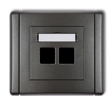 KARLIK FLEXI 11FGM-2P  Gniazdo multimedialne podwójne bez modułu (standard Keystone)