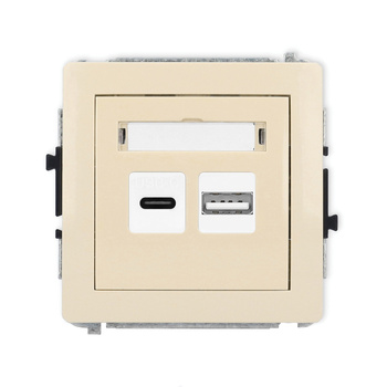 KARLIK DECO 1DCUSB-8  Ładowarka USB podwójna  USB C + USB A