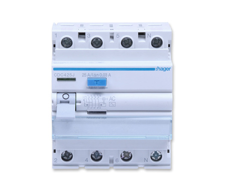 Hager CDC425J wyłącznik różnicowo-nadprądowy 4p 25a typ AC