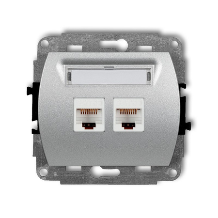 KARLIK TREND 7GK-2  Gniazdo komputerowe podwójne 2xRJ45