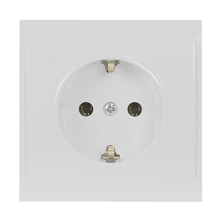 Gniazdo pojedyncze p/t 2P+Z, Schuko Luna, 16A, 250V, PT-17L, biały