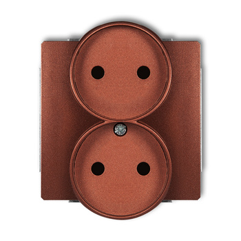 KARLIK DECO 9DGPRSO-2p  Gniazdo podwójne do ramki DECO Soft bez uziemienia 2x2P (przesłony torów prądowych)