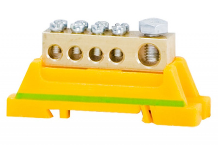 F-ELEKTRO F2.0051 Zacisk ochronny 1x25mm2, 4x10mm2 - żółto/zielony