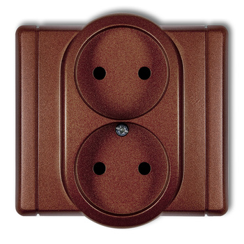 KARLIK FLEXI 9FGP-2p  Gniazdo podwójne bez uziemienia 2x2P (przesłony torów prądowych)