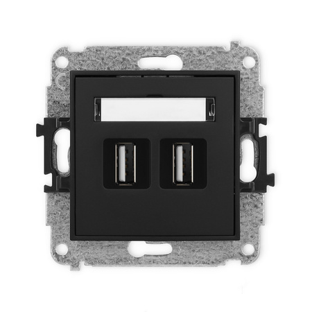KARLIK MINI 12MGUSB-2  Gniazdo podwójne 2xUSB A-A 2.0