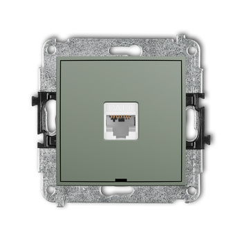 KARLIK MINI 61MGKBO-3 Mechanizm gniazda komputerowego pojedynczego 1xRJ45, kat. 6, 8-stykowy, bez pola opisowego