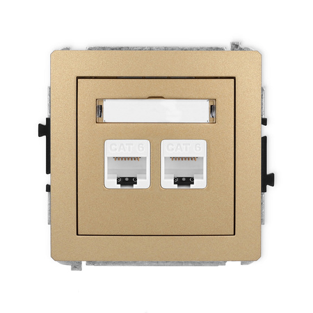 KARLIK DECO 8DGK-4 Gniazdo komputerowe podwójne 2xRJ45