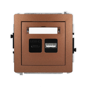 KARLIK DECO 9DCUSB-8  Ładowarka USB podwójna  USB C + USB A