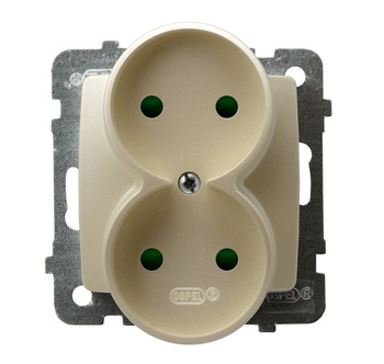 OSPEL KARO GP-2SRP/m/42 Gniazdo podwójne z przesłonami torów, moduł