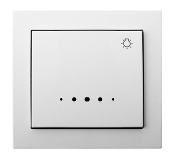 OSPEL KIER ŁP-5WS/00 Łącznik zwierny "światło" z podświetleniem biały