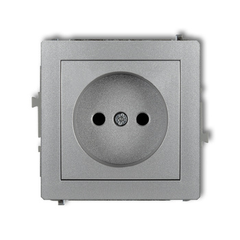 KARLIK DECO 7DGP-1p  Gniazdo pojedyńcze  bez uziemienia 2P (przesłony torów prądowych)