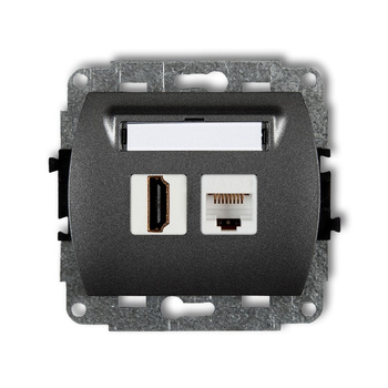 KARLIK TREND 11GHK  Gniazdo pojedyńcze  HDMI 2.0 + gniazda komp. poj. 1xRJ45