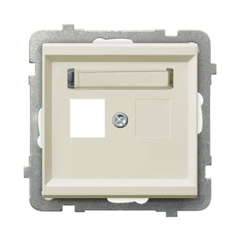 OSPEL SONATA GPK-1R/p/27 Obudowa gniazda pojedynczego Keystone prosta