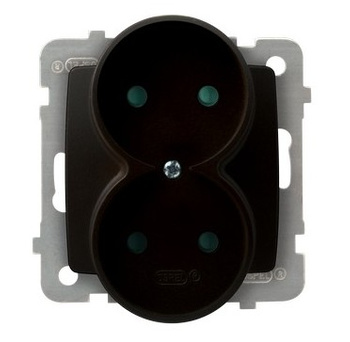 OSPEL KARO GP-2SRP/m/40 Gniazdo podwójne z przesłonami torów, moduł