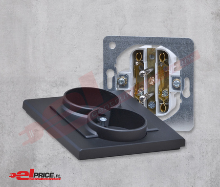 Ospel sonata gp-2rz/33 gniazdo podwójne z uziemieniem - moduł z ramką