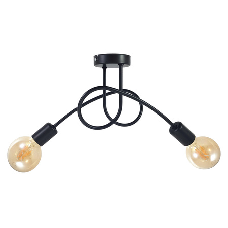 MALAGA lampa wisząca, moc max. 2x60W, E27, czarna