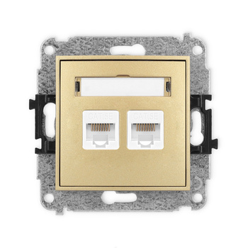 KARLIK ICON 29IGK-2  Gniazdo komputerowe podwójne 2xRJ45