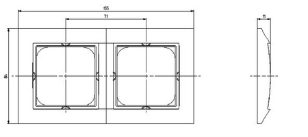 OSPEL IMPRESJA R-2Y/28 Ramka podwójna złoto
