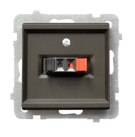 OSPEL SONATA GG-1R/m/40 Gniazdo głośnikowe pojedyncze czekoladowy