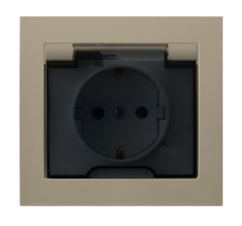 OSPEL KIER GPH-1WS/01/d Gniazdo bryzgoszczelne z/u schuko IP-44