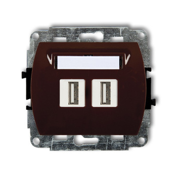 KARLIK TREND 4GUSB-6  Gniazdo podwójne 2xUSB A-A 3.0