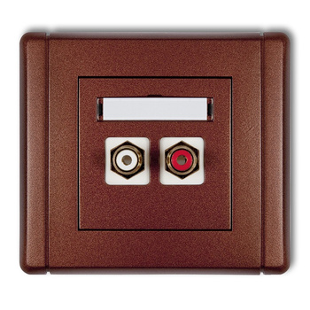 KARLIK FLEXI 9FGRCA-2  Gniazdo podwójne RCA (typu cinch - biały i czerwony