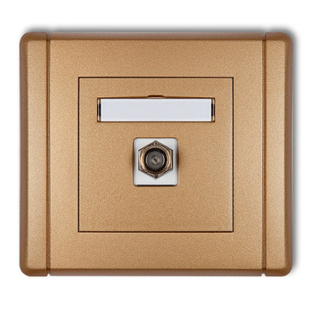 KARLIK FLEXI 8FGF-1  Gniazdo antenowe pojedyncze typu F (SAT) niklowane