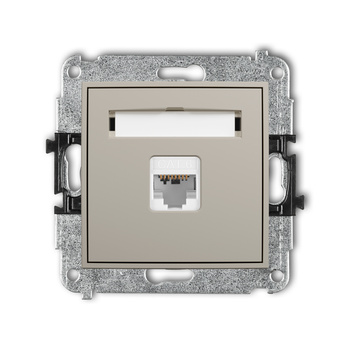 KARLIK ICON 60IGK-3 Mechanizm gniazda komputerowego pojedynczego 1xRJ45, kat. 6, 8-stykowy