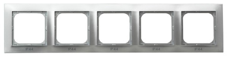 OSPEL IMPRESJA RH-5Y/18 Ramka pięciokrotna do łączników IP-44 srebro