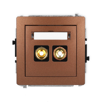 KARLIK DECO 9DGG-4  Gniazdo głośnikowe pojedyńcze (typu banan - czerwony i czarny