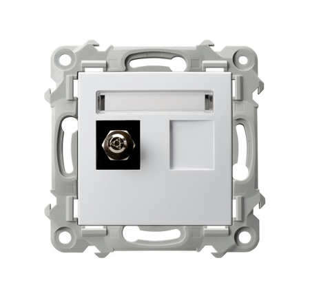 OSPEL SZAFIR GPE-1Z/m/00 Gniazdo ekwipotencjalne pojedyncze biały