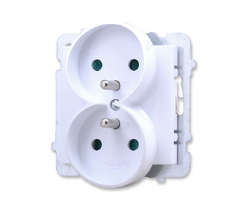 OSPEL AS GP-2GRZP/m/00 Gniazdo podwójne z/u z przesłonami torów