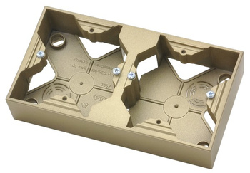 OSPEL IMPRESJA PNP-2Y/28 Puszka instalacyjna podwójna złoto