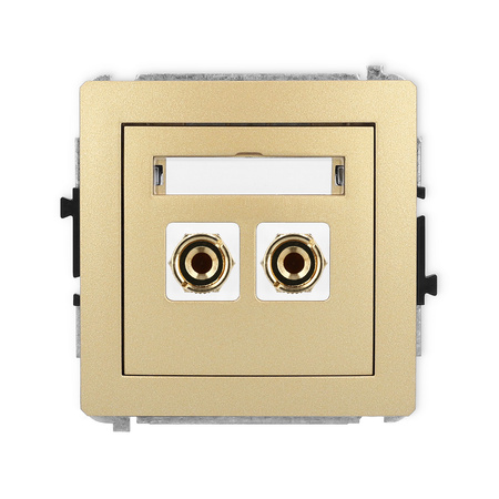 KARLIK DECO 29DGG-3  Gniazdo głośnikowe pojedyńcze (typu banan - czerwony i czarny