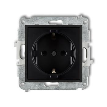 KARLIK MINI 12MGP-1sp  Gniazdo pojedyńcze  z uziemieniem SCHUKO 2P+Z (przesłony torów prądowych)