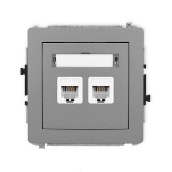 KARLIK DECO 27DGT-2  Gniazdo telefoniczne podwójne  2xRJ11