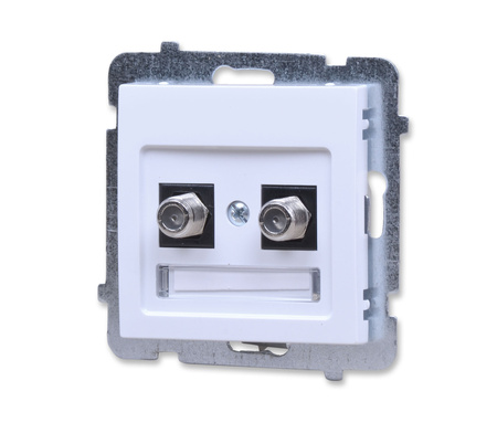 Ospel as gpa-2gf/m/00 gniazdo antenowe typu f podwójne