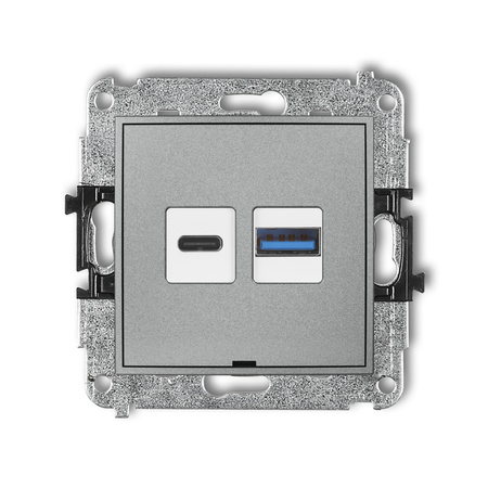 KARLIK MINI 7MCUSBBO-8  Ładowarka USB podwójna  USB C + USB A