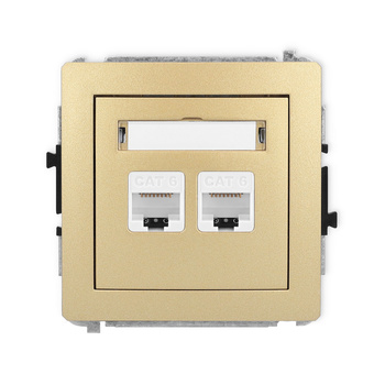 KARLIK DECO 29DGK-4  Gniazdo komputerowe podwójne 2xRJ45
