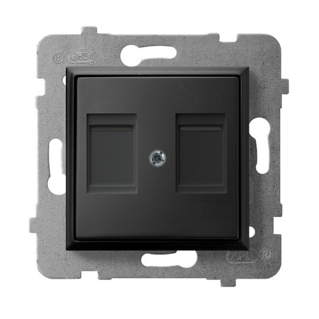 Ospel aria GPK-2UP/p/33 Obudowa gniazda podwójnego z przesłoną typu Keystone prosta