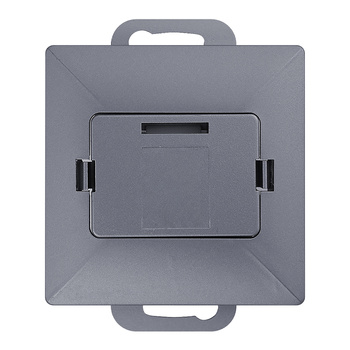 Płytka czołowa + 1xRJ45 Pearl, PC+ARJ45/P1, antracyt