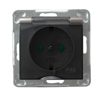 Ospel impresja GPH-1YSP/m/23/d Gniazdo bryzgoszczelne schuko, przesłony